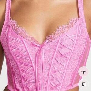 Victoria’s Secret Dream Angels Pink Lace Corset Top small
